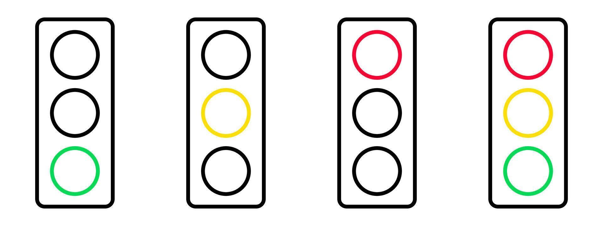 Traffic light clipart vector