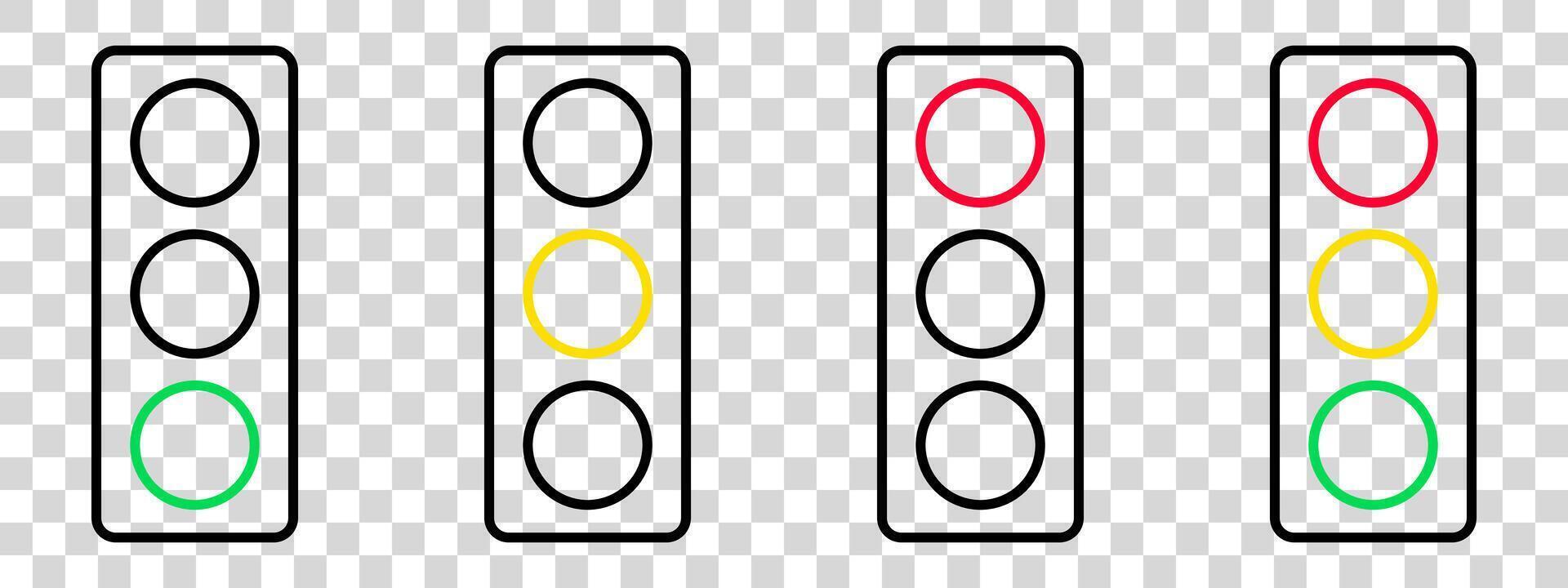 Traffic light, traffic light, traffic light, traffic light, traffic light, traffic light, vector