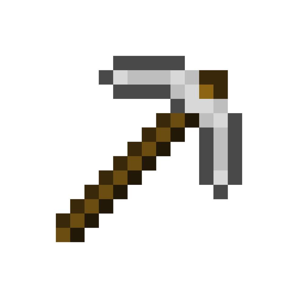 Minecraft hammer icon vector