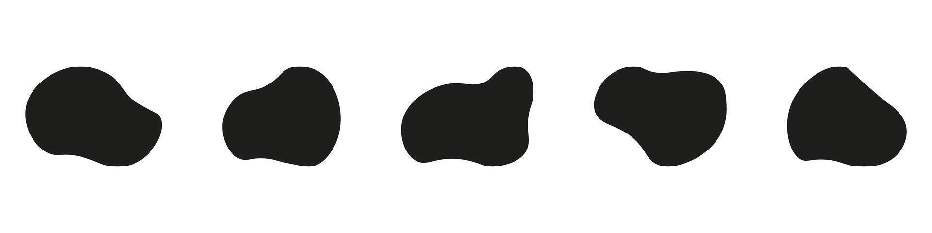 A set of four black shapes on a white background vector