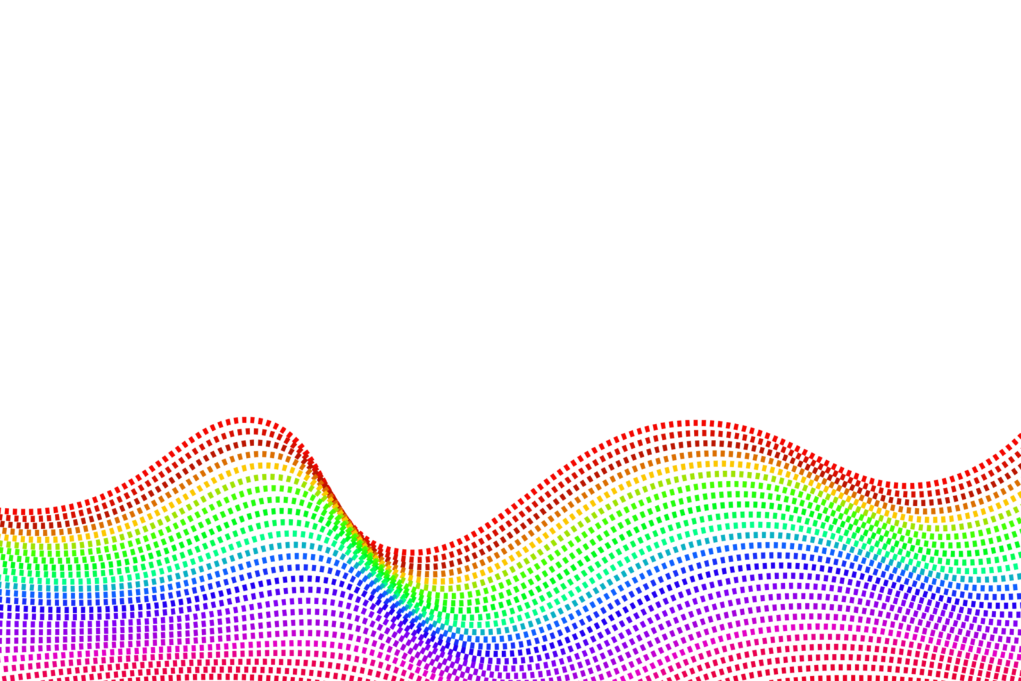 Rainbow wave transparent background png