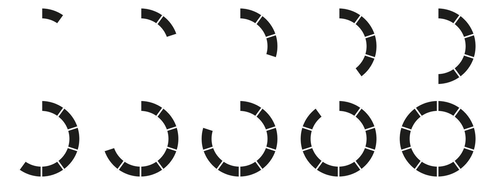 A set of circular shapes with different sizes vector
