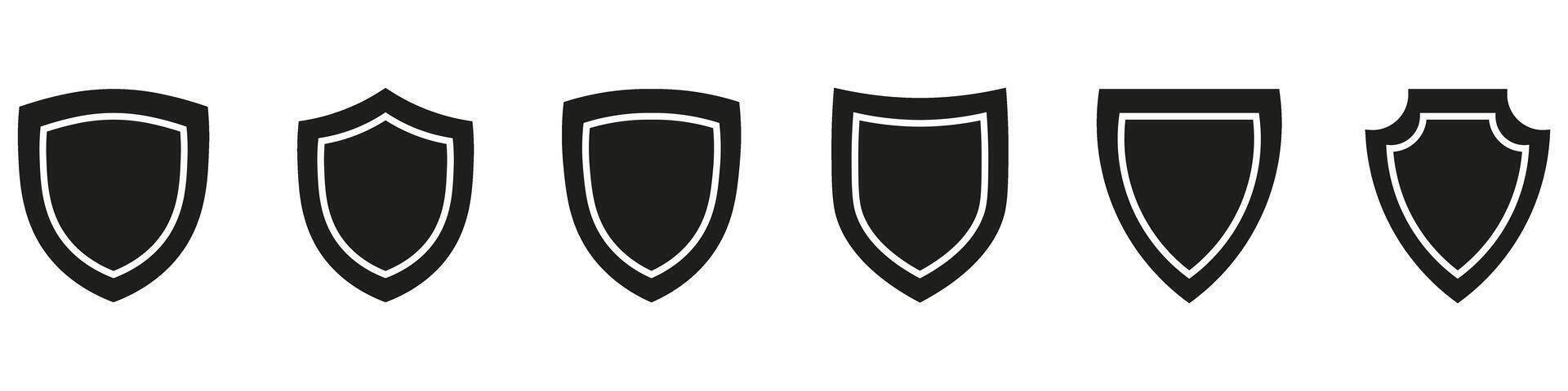 A set of six different types of swords vector