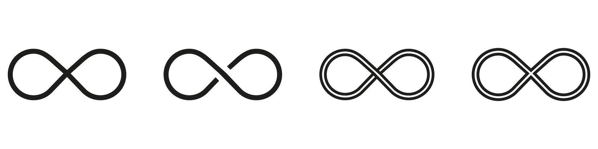 A set of four different shapes that are arranged in a circle vector