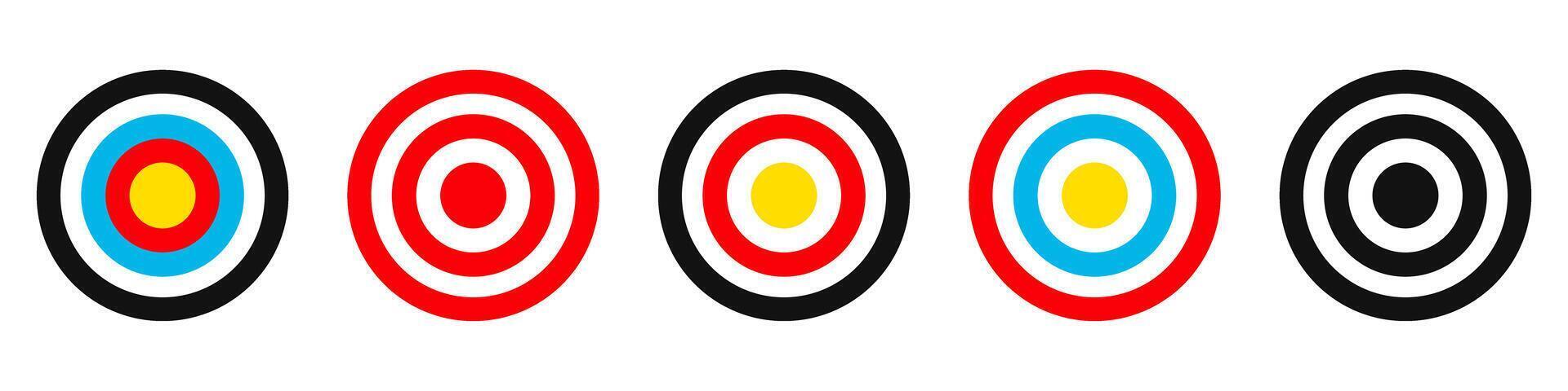Four different colored arrows on a white background vector