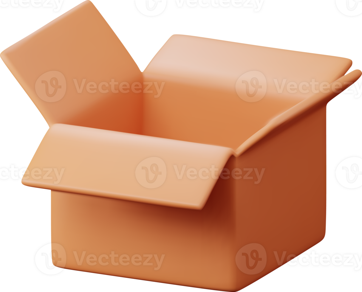 3d Karton Verpackung Box png