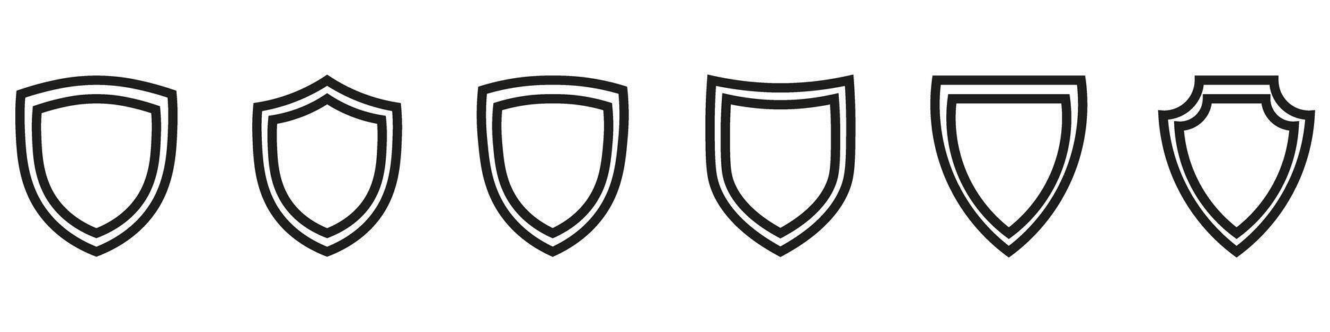 A set of six different types of swords vector
