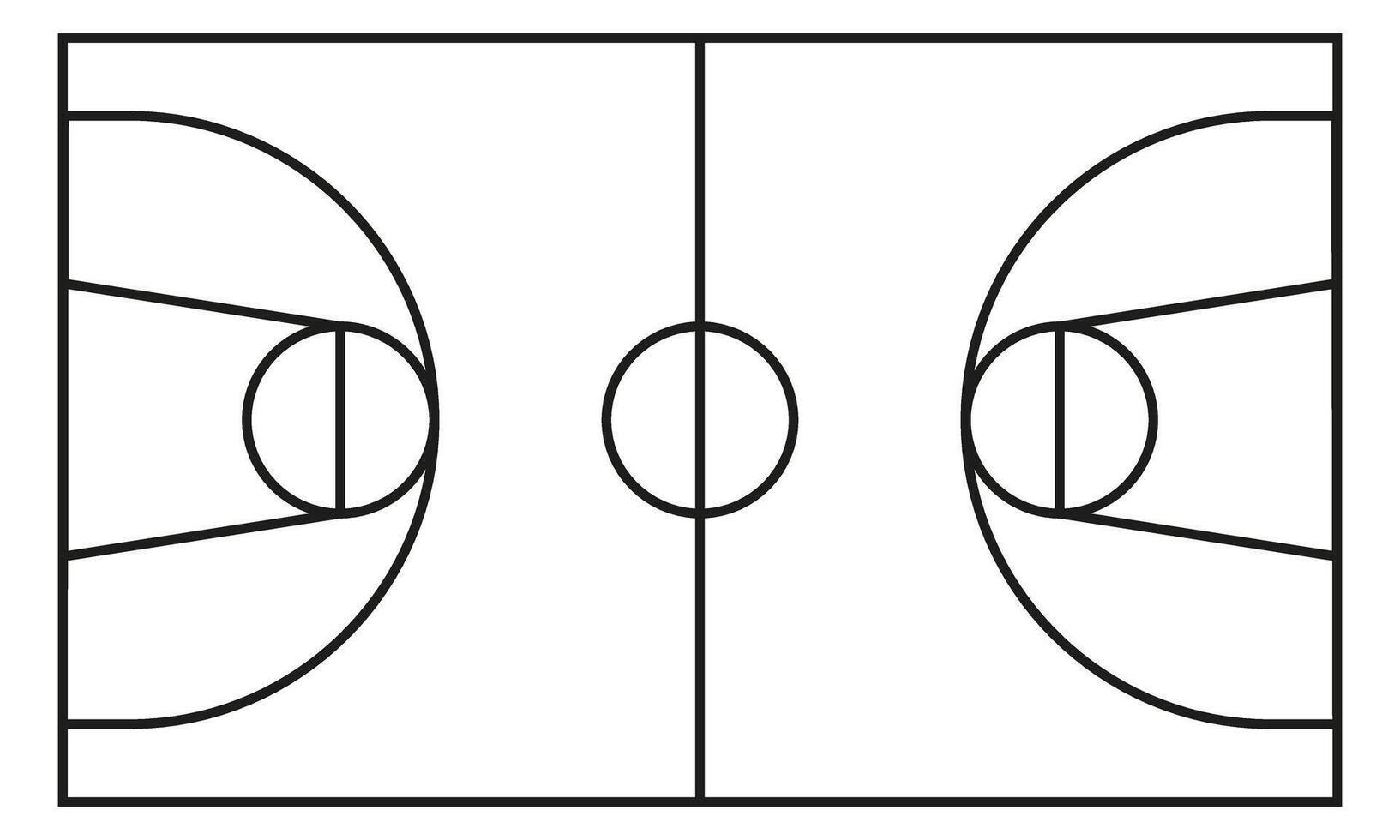 Basketball court coloring pages - Basketball Court Coloring Pages Vector 