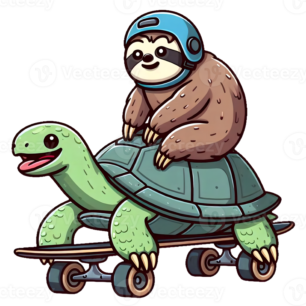 Sloth Riding Turtle png