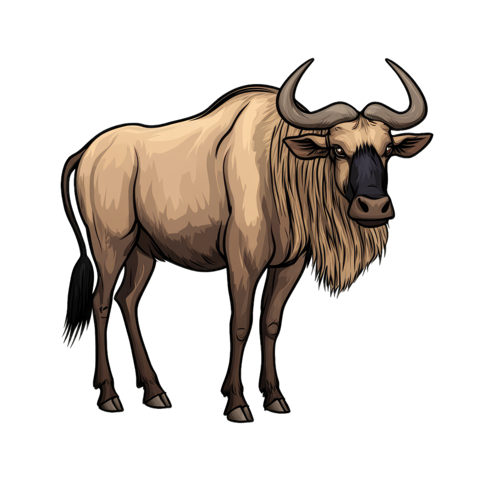 Wildebeest Transparent Background Icon png