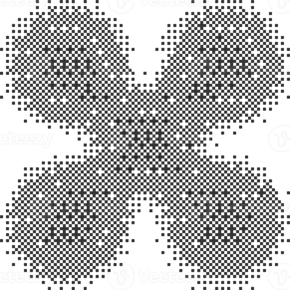 Pixel pattern shape. Textured with bitmap Y2k dither gradient. Retro star with old computer game graphic effect. Halftone grunge illustration png
