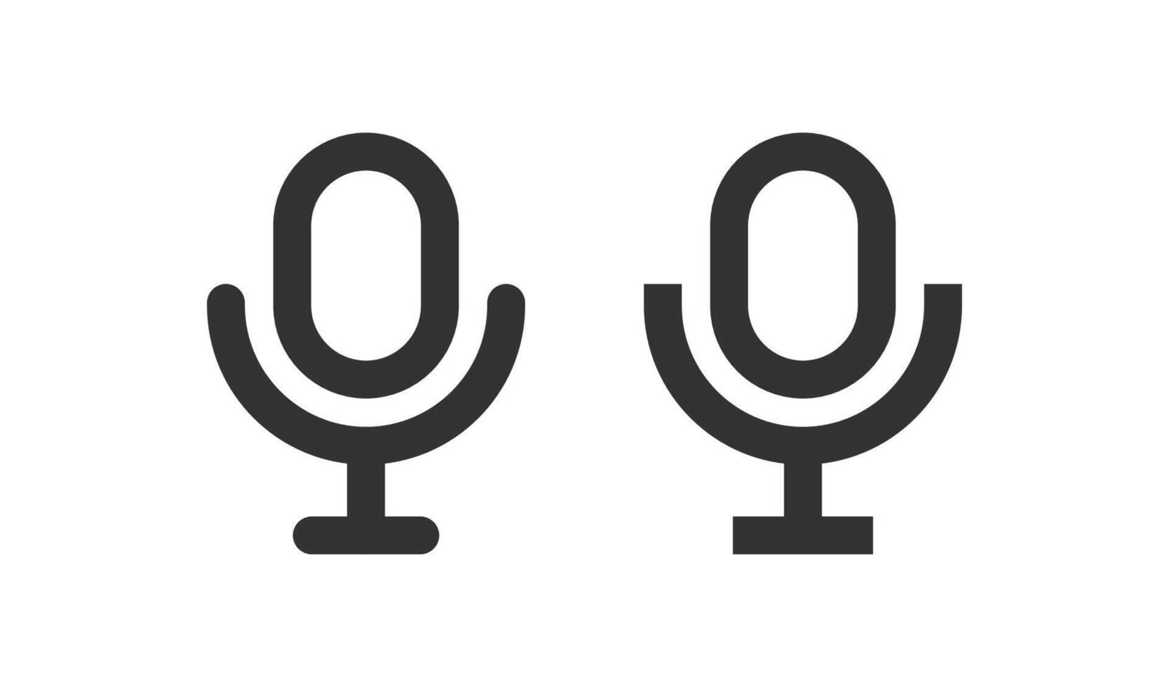 Microphone icon. Record voice. Mic button. Media sound. vector