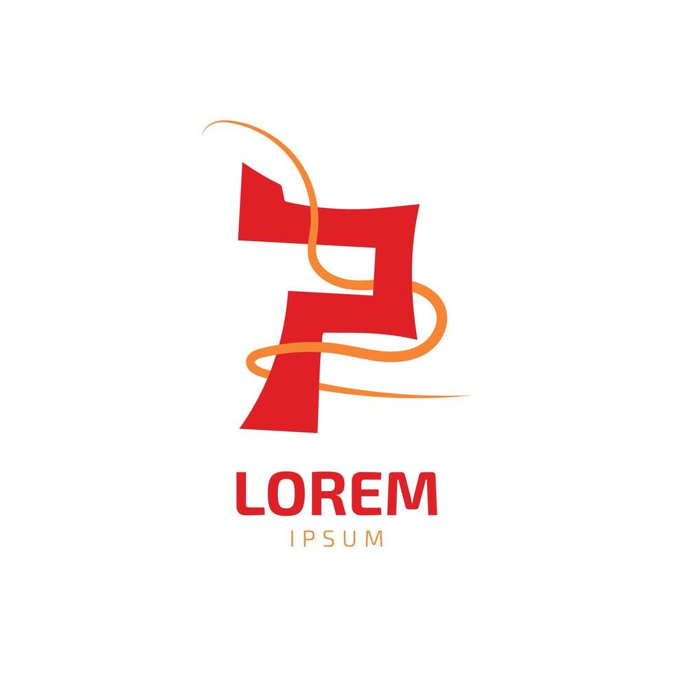 Initial letter P with Intertwine stroke minimal logo vector