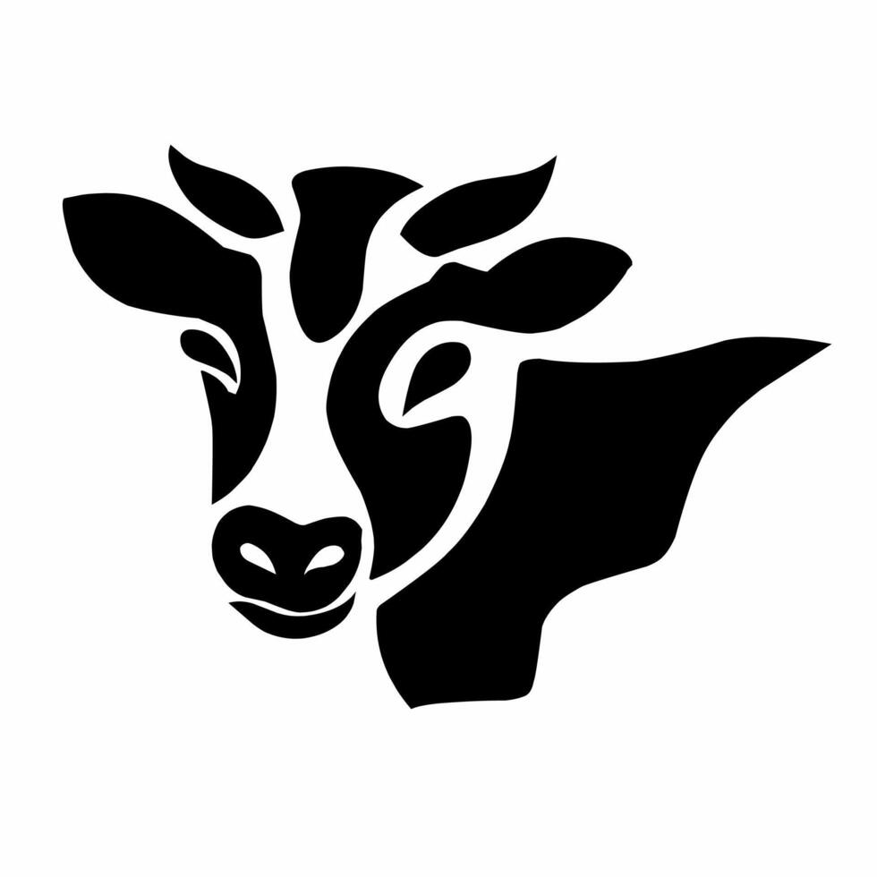 tribal art design abstract cow head vector