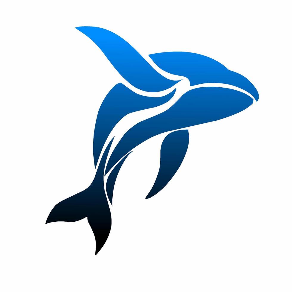 graphic illustration of whale design suitable for symbols vector