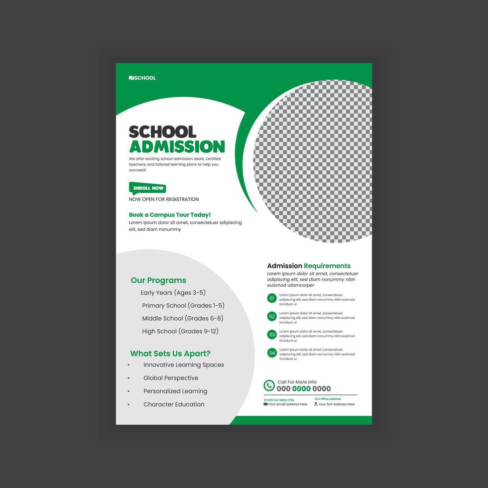 Back to school flyer design template vector