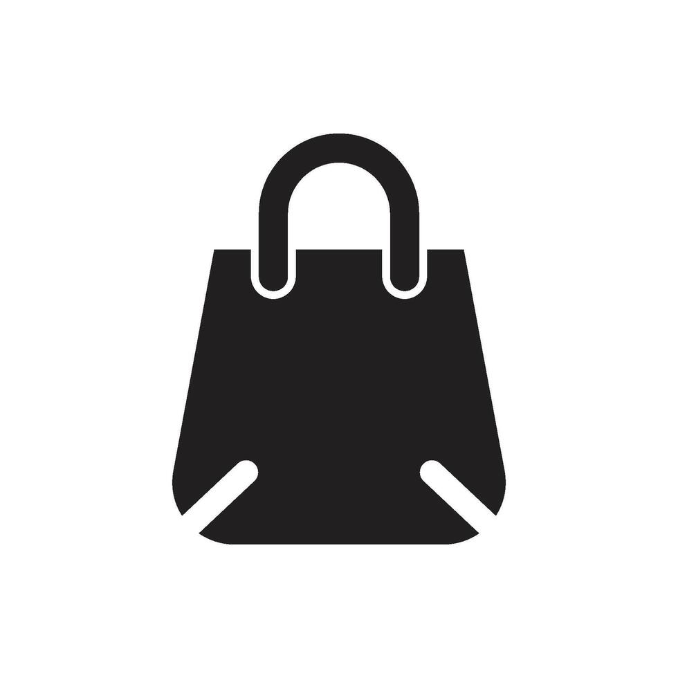 A black and white illustration of a bag vector