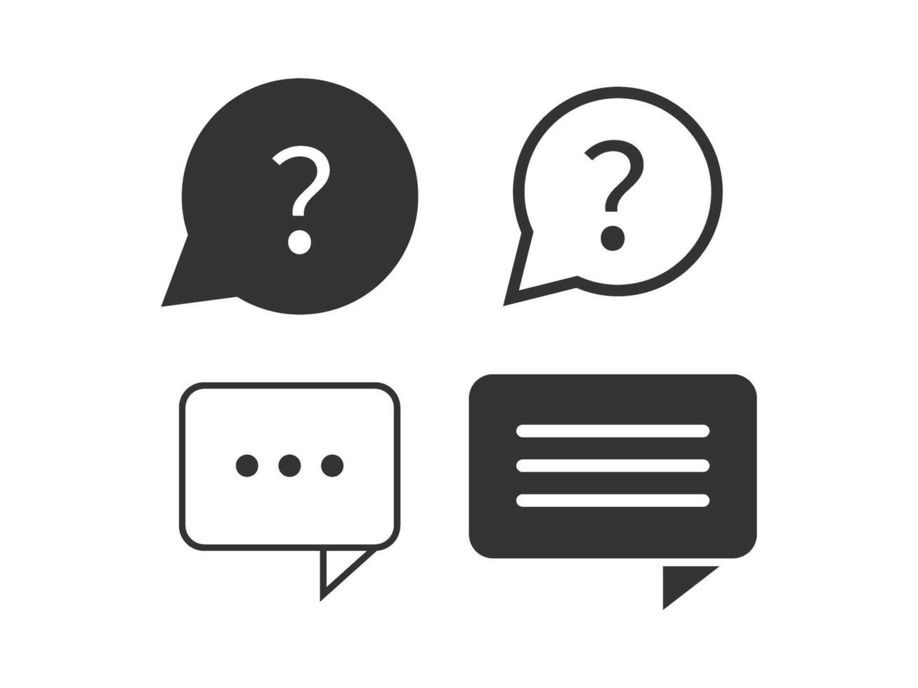 Chat icon logo design template isolated illustration vector