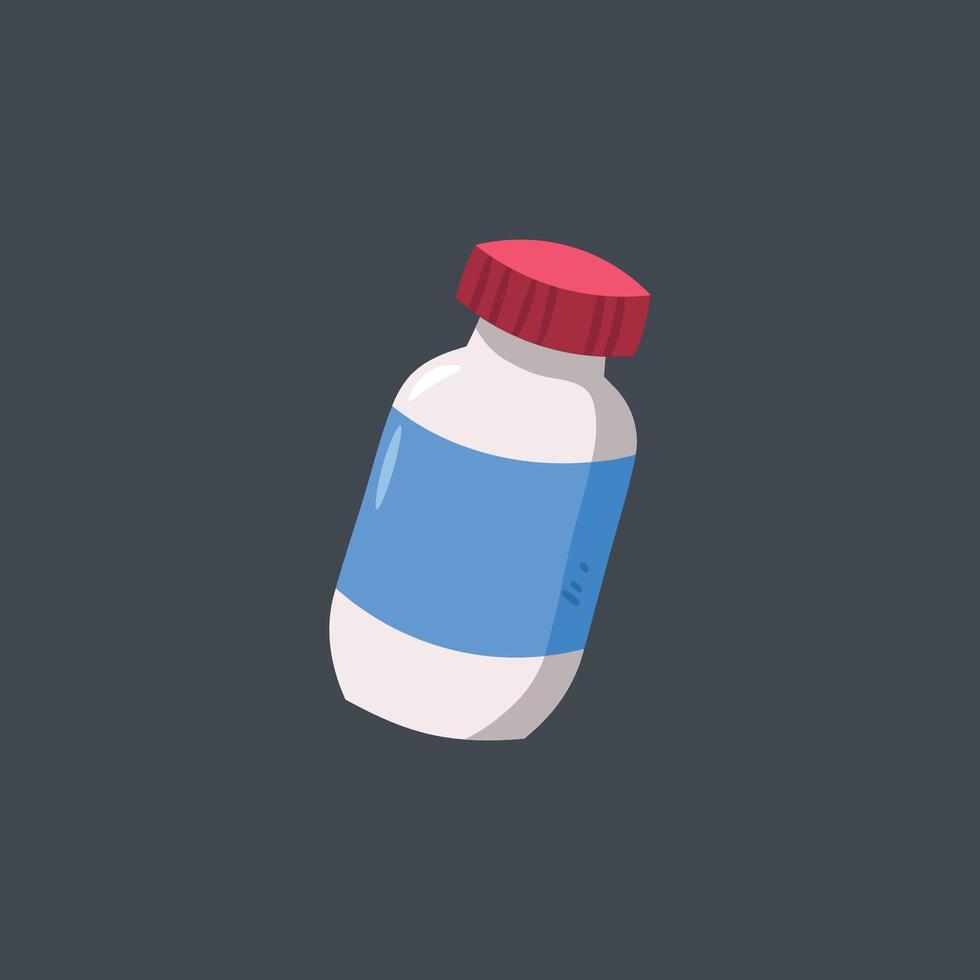 medicine bottle in flat design. vector