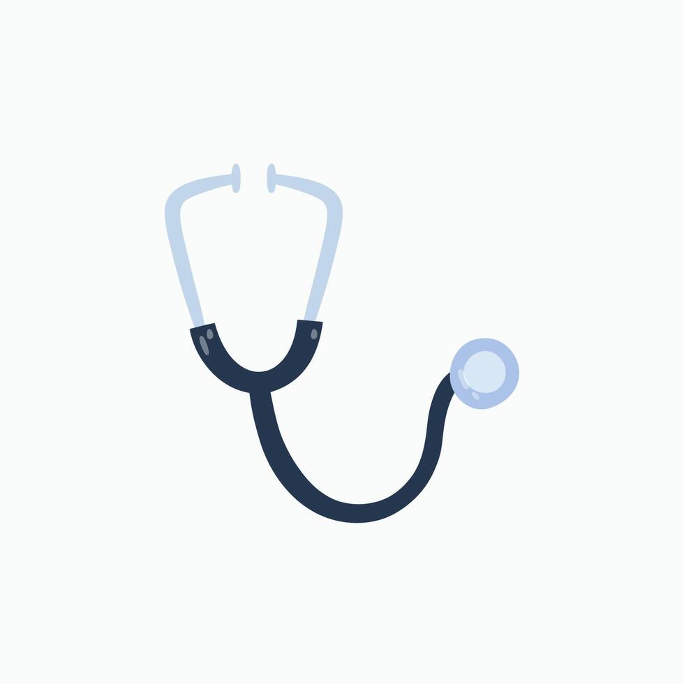 stethoscope in flat design. vector