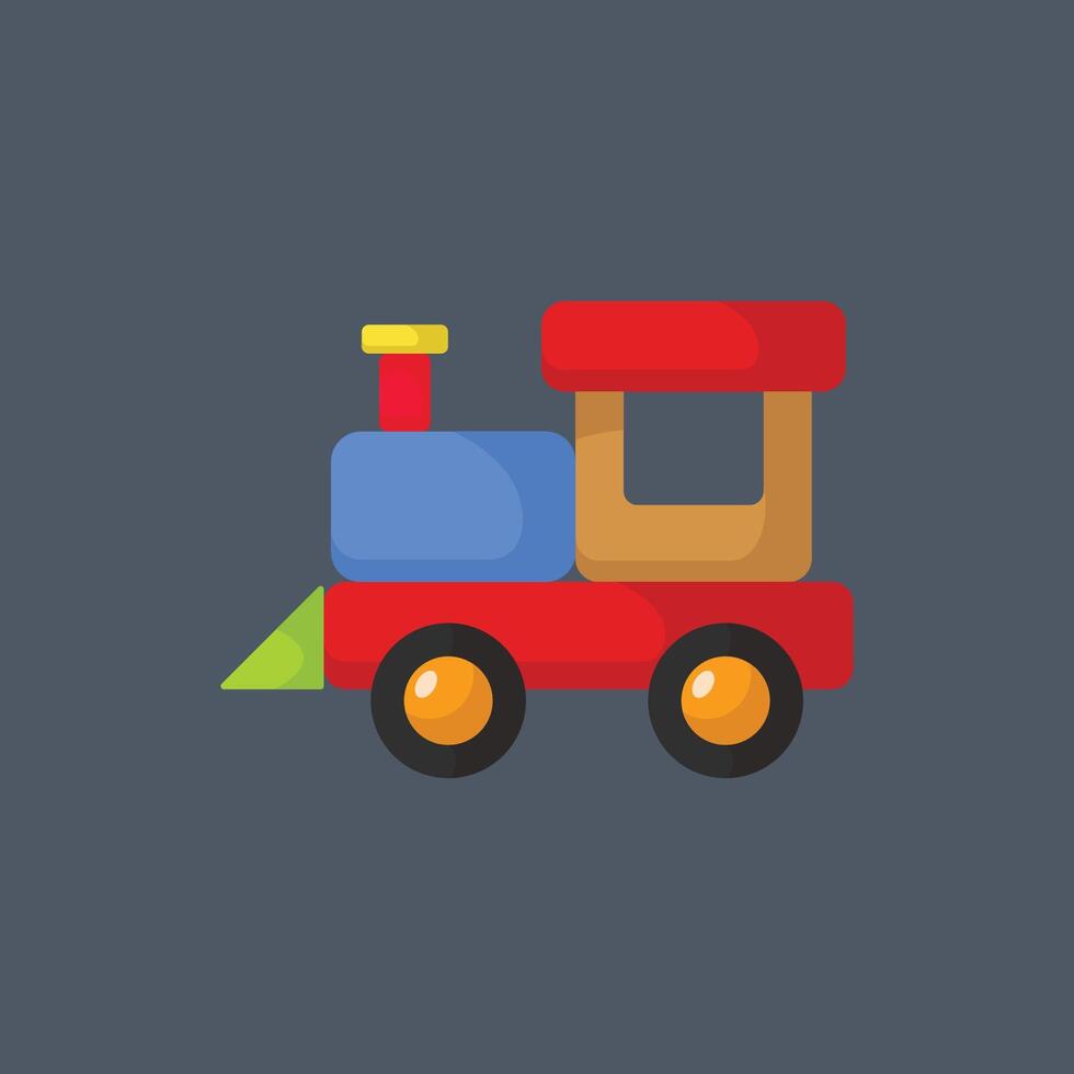 train toy in flat design. vector