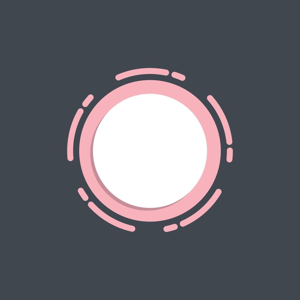 pink circle modern frame in flat design vector