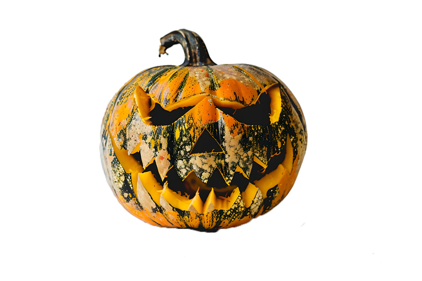 A Carved Jack-o'-Lantern with a Gruesome Grin png