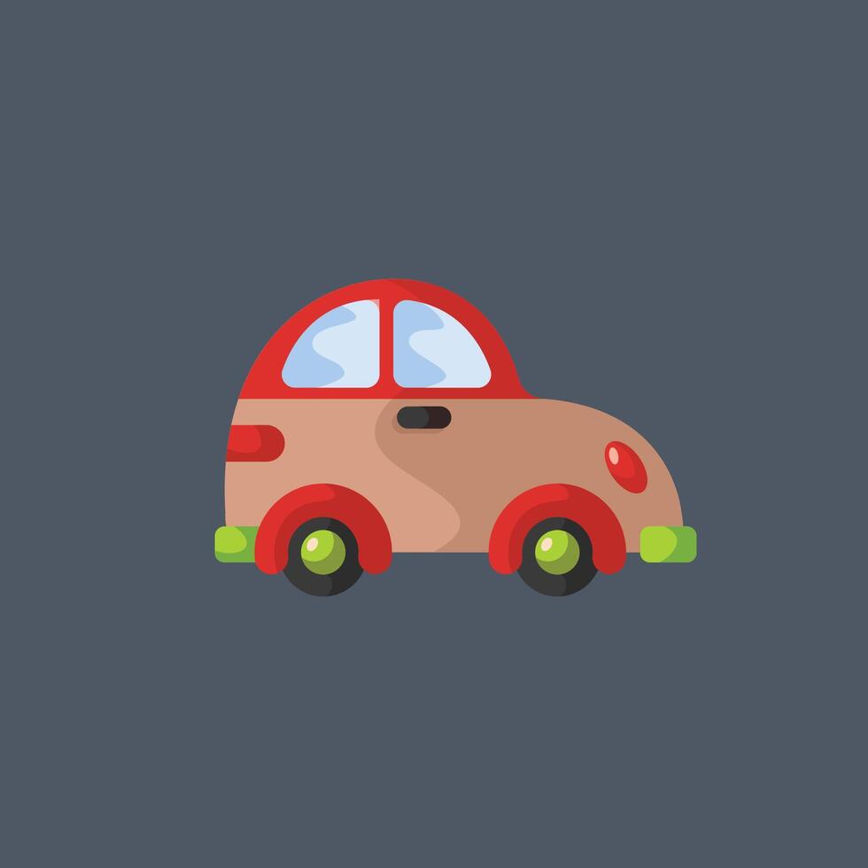 cute car in flat design. vector