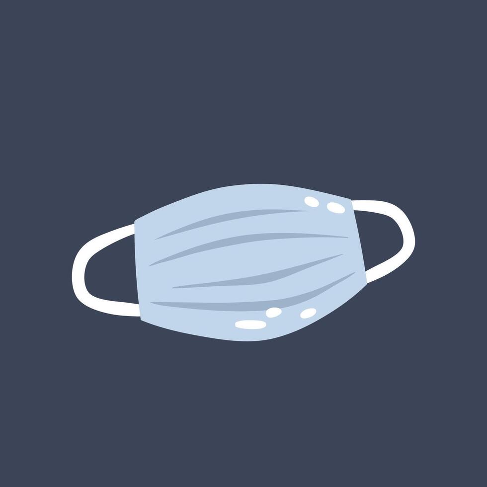 surgery mask in flat design. vector