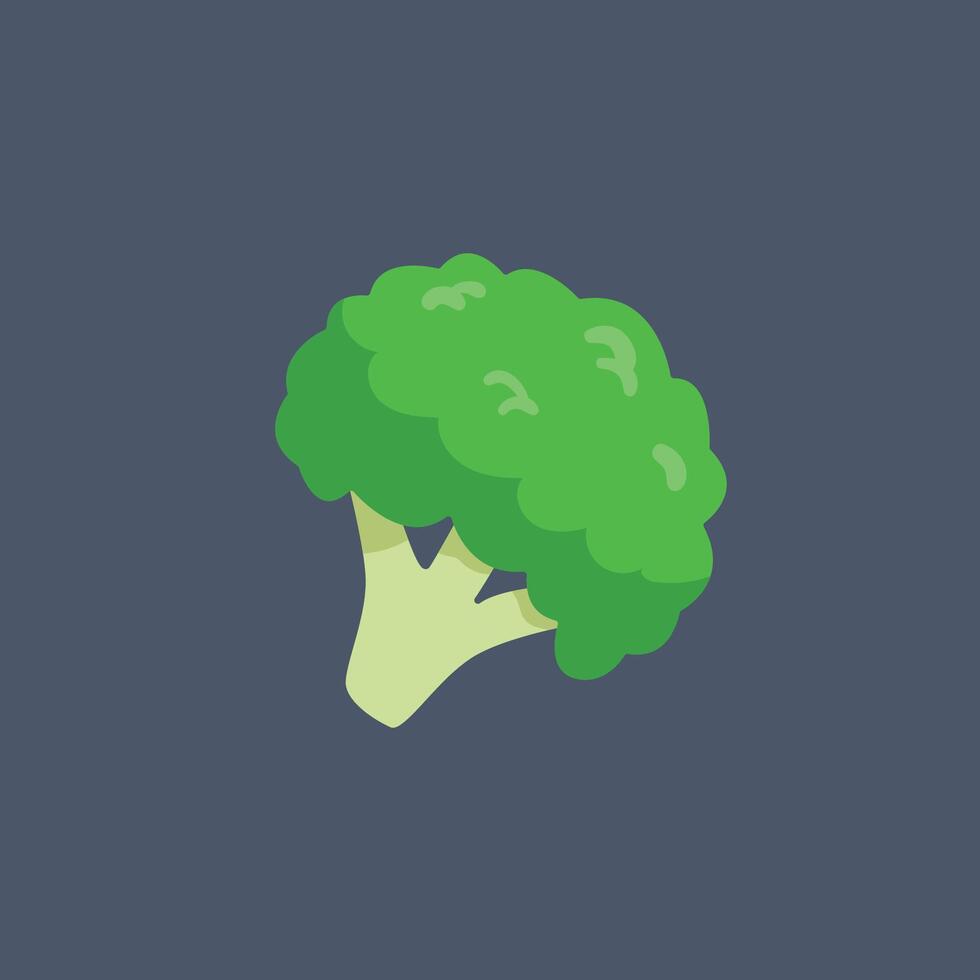 broccoli plant in flat design. vector