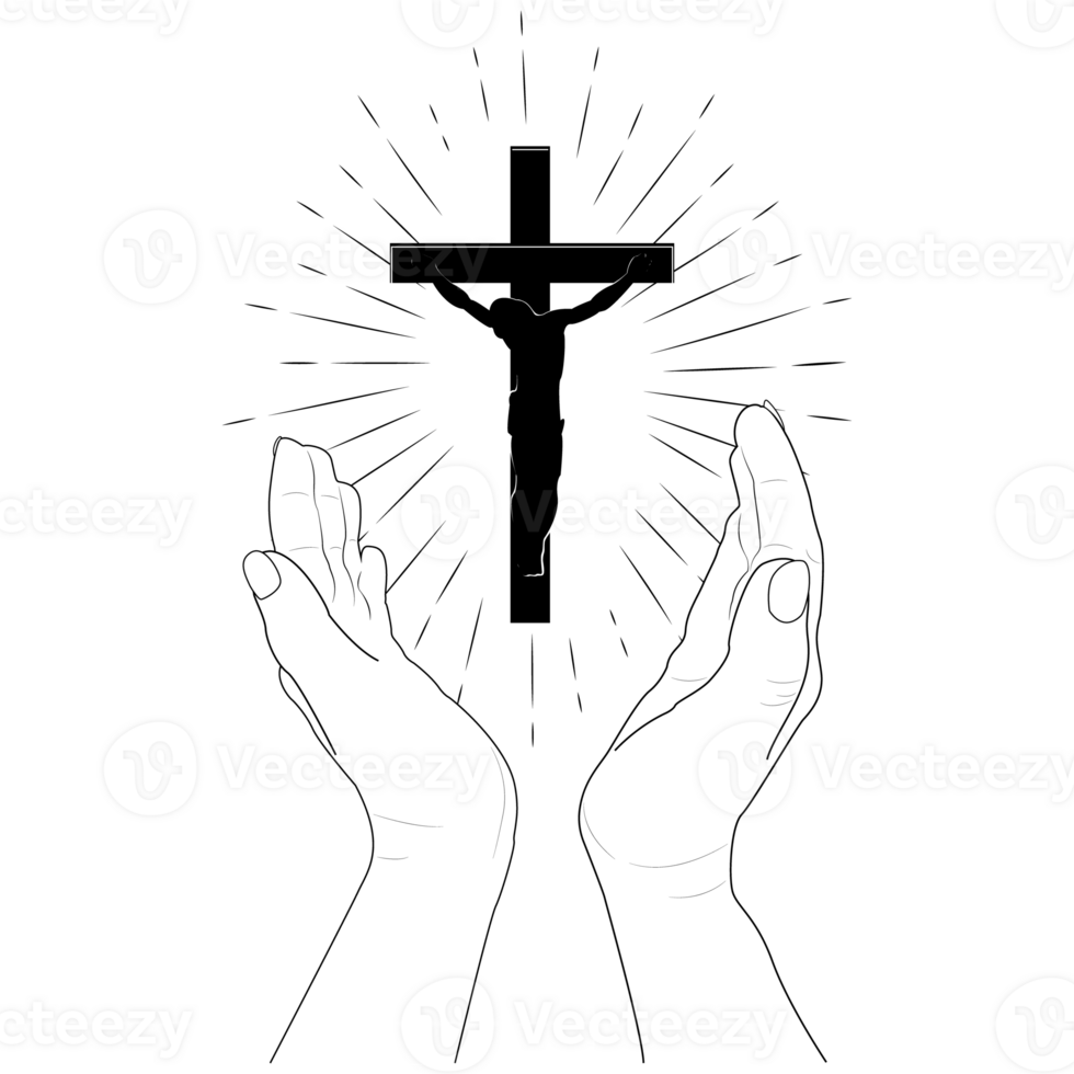 Hands in prayer. Symbol openness heart and desire for spiritual connection. Hope for divine guidance or support. Expression gratitude. Conversation with God. png