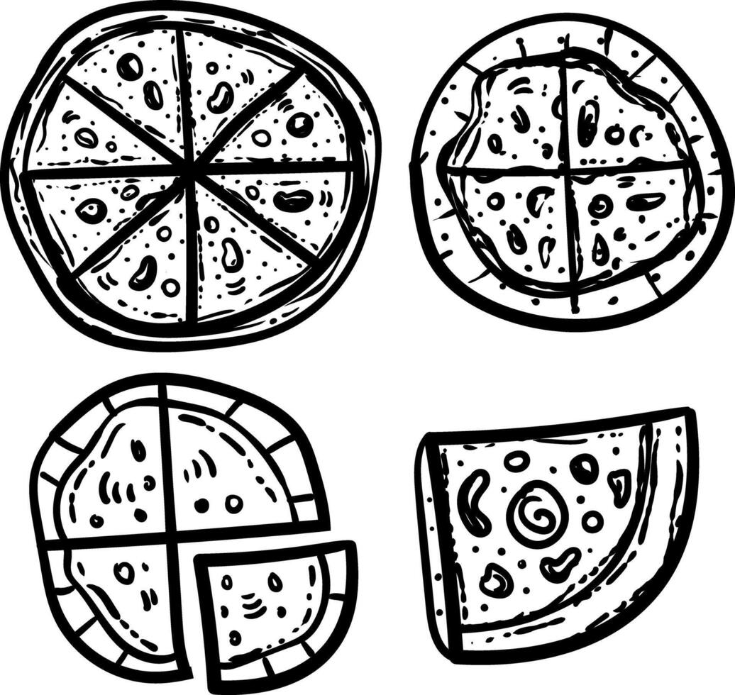 Pizza Icon Pattern vector