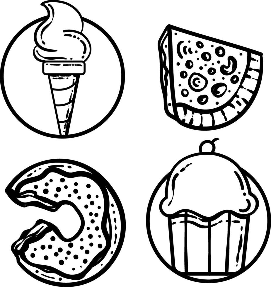 Fastfood Pattern Illustration vector