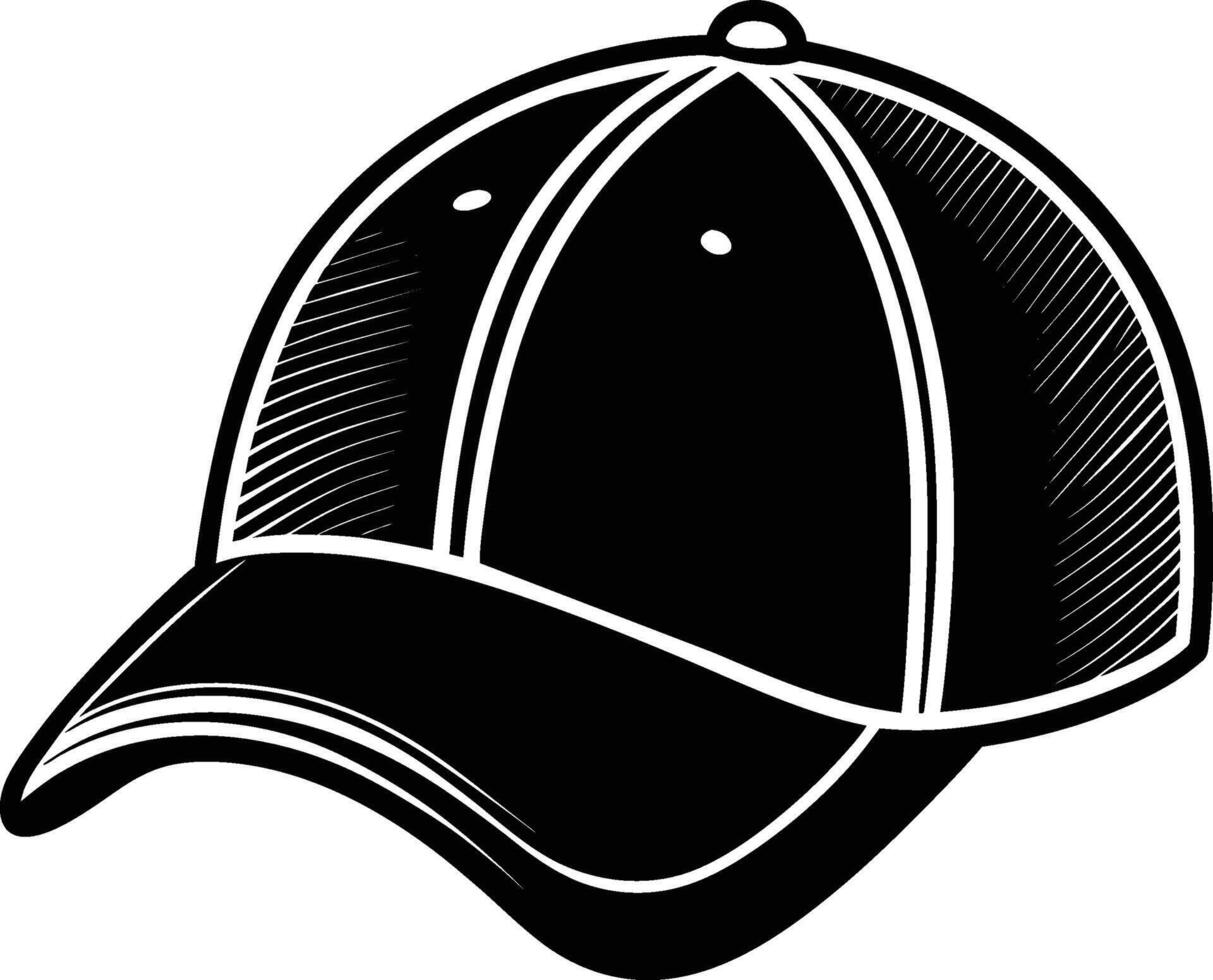 sport style hat illustration on white background vector