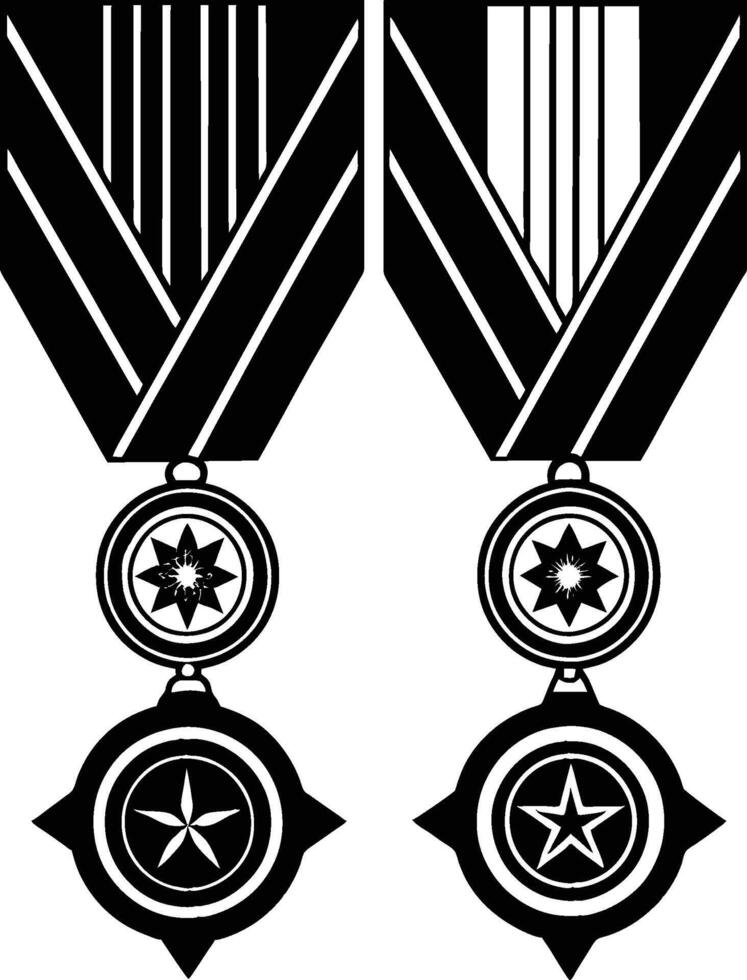 Winner Black and white medal eps 10 vector