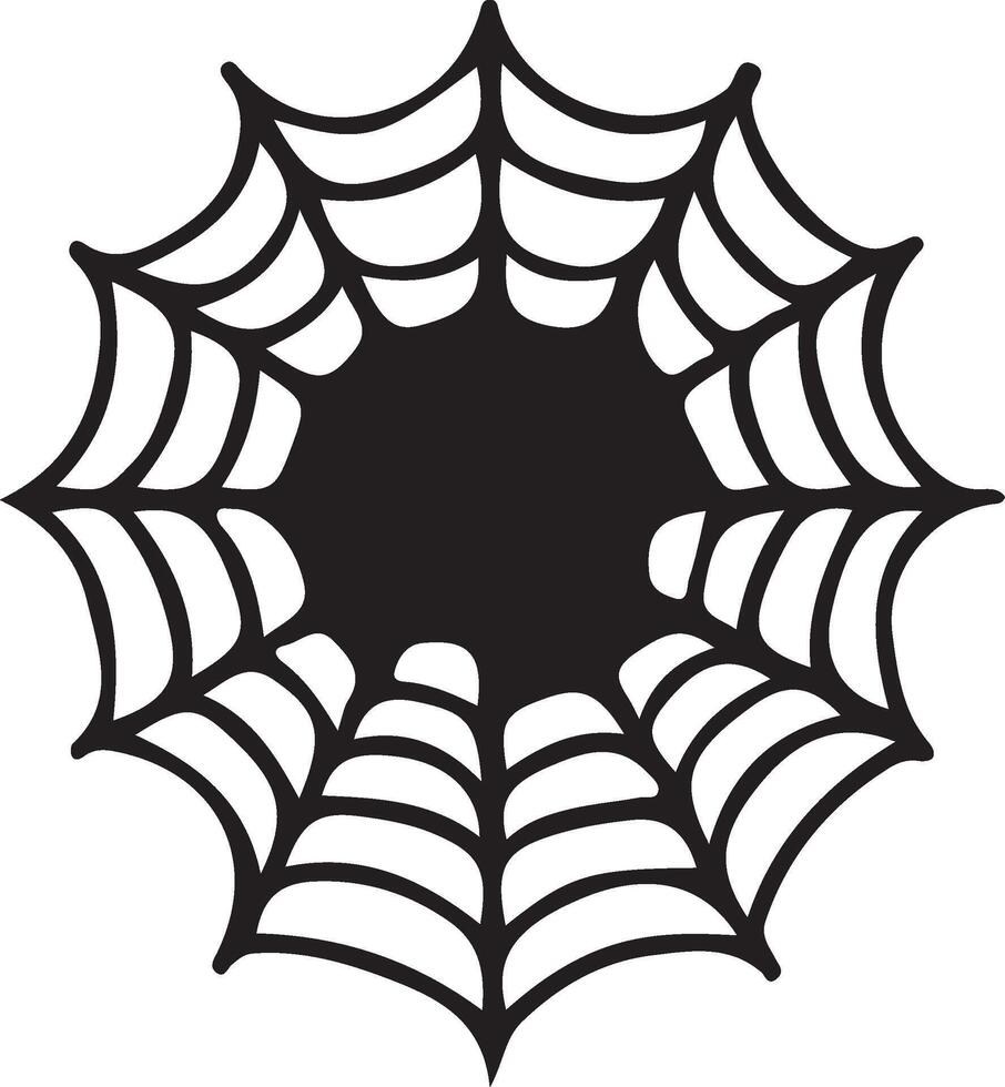 Halloween special spider net vector