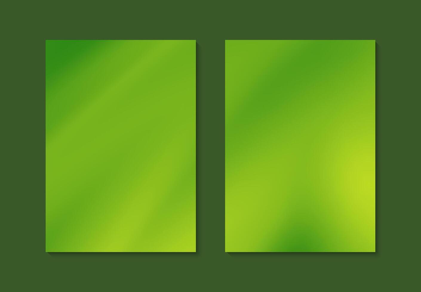 Set of Cover Template Frame Green Gradient Abstract Background Design. vector