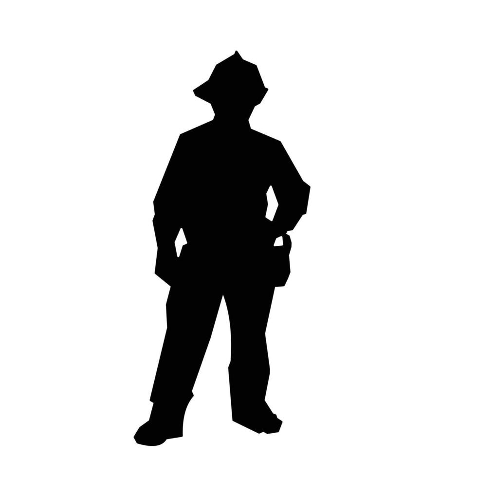 Miner worker silhouette vector