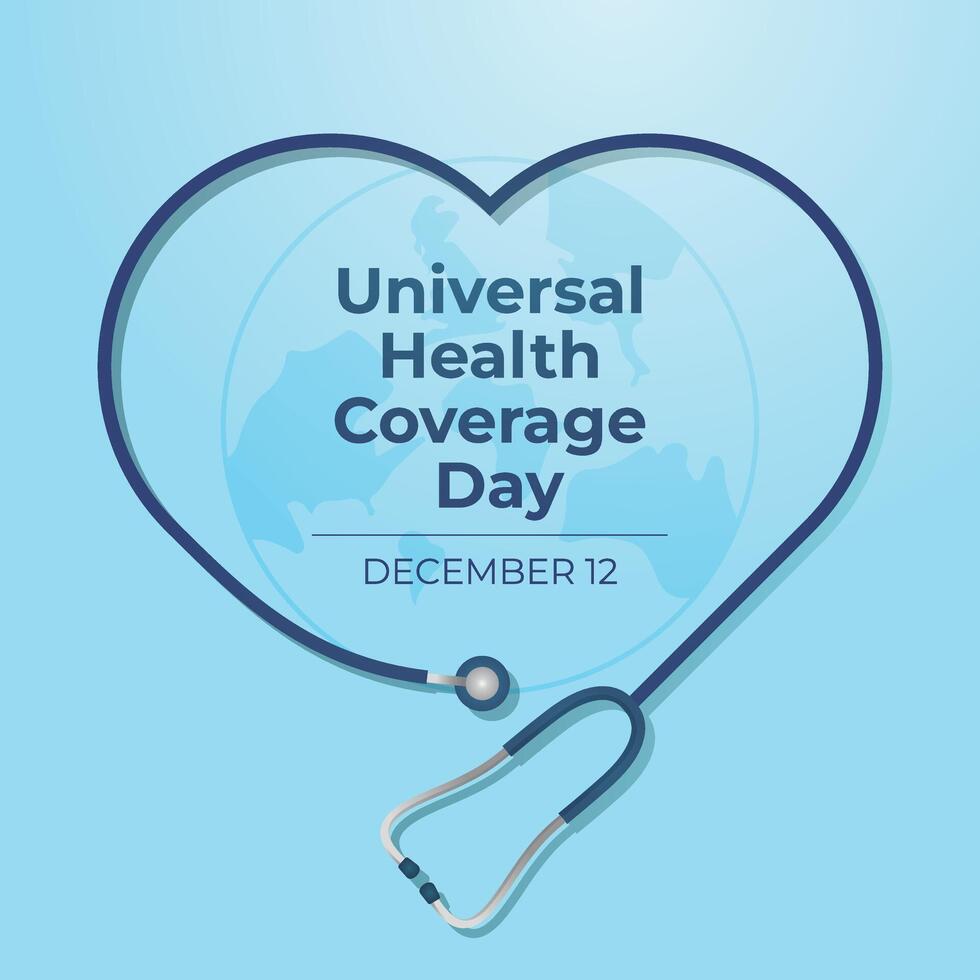 Universal Health Coverage Day design template good for celebration usage. Universal Health Coverage Day design. flat design. eps 10. vector