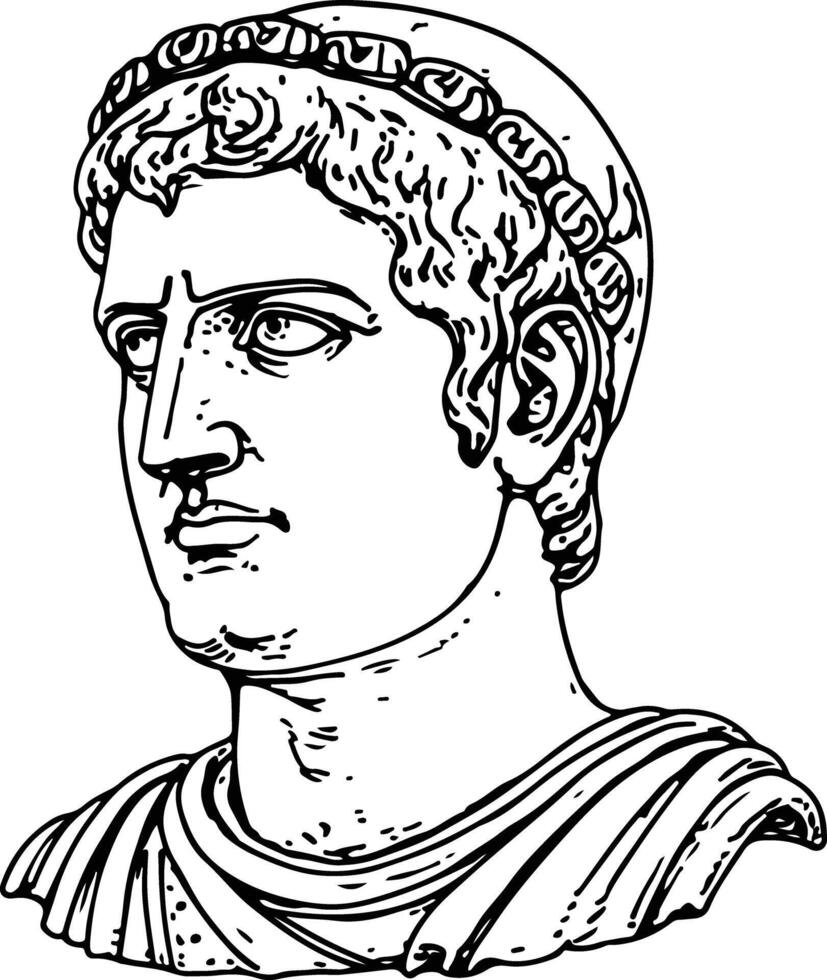 Constantine the Great Portrait vector