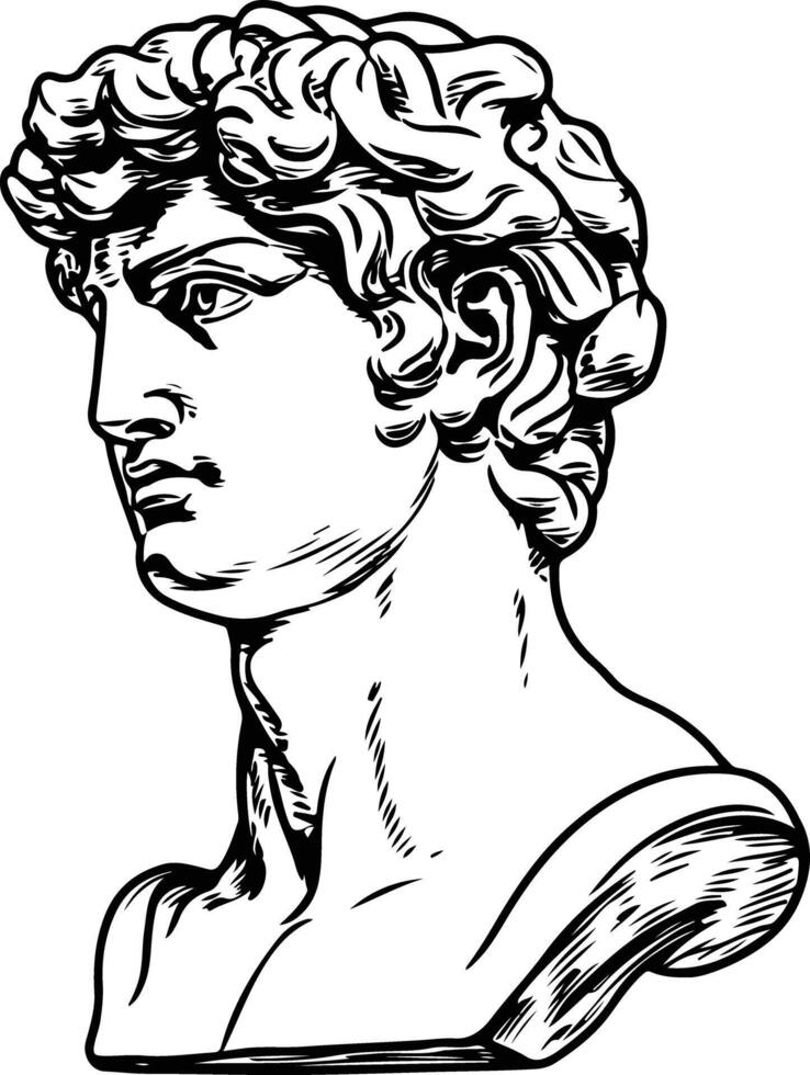 Statue by Michelangelo vector