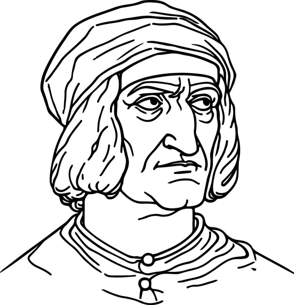Portrait of Dante Alighieri vector