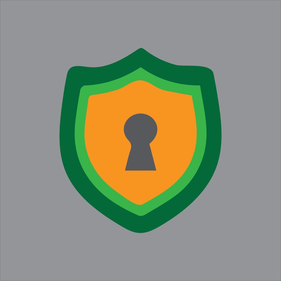 shield lock icon design vector