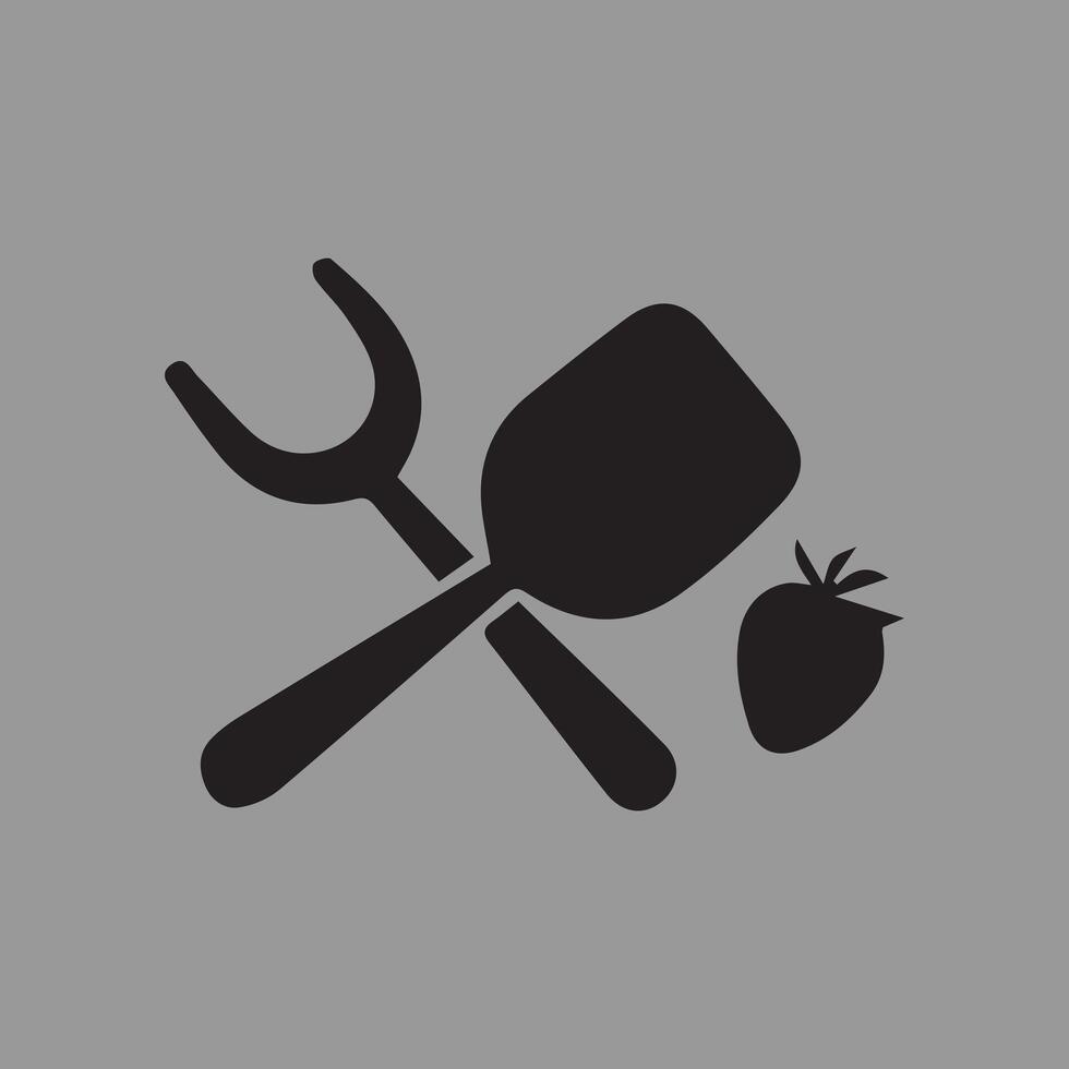 new stylish fork icon design vector