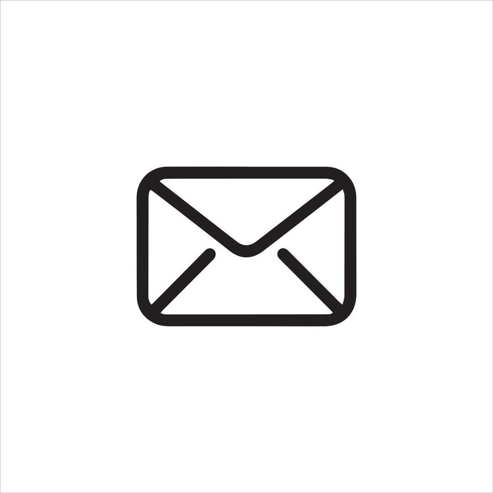 new stylish line email icon design vector
