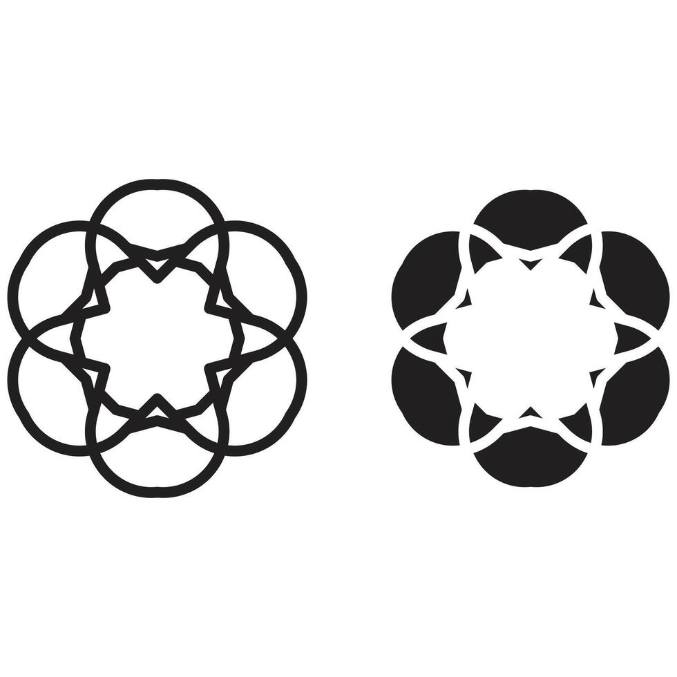 Atom Nuclear Icon Logo Template Illustration Design vector