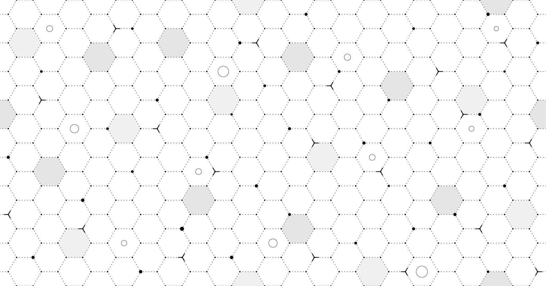 VR HUD futuristic interface hexagons grid. Digital UI screen hexagonal mesh. GUI hi tech visor seamless pattern. Spaceship head up display linear hex particles. FUI Sci Fi dashboard. White background vector