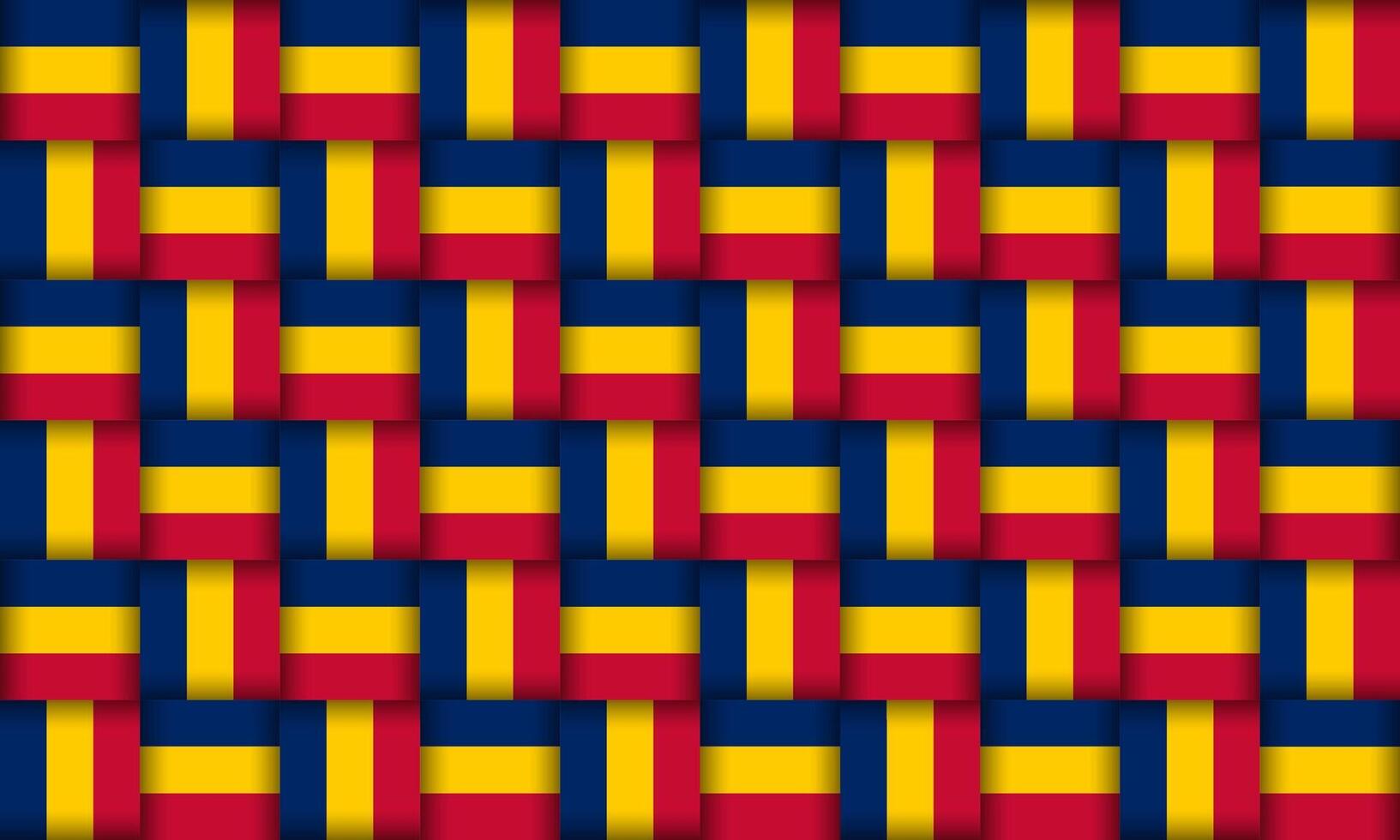 seamless pattern background of chad flag in woven style. Chad independence day campaign. chad national background design vector