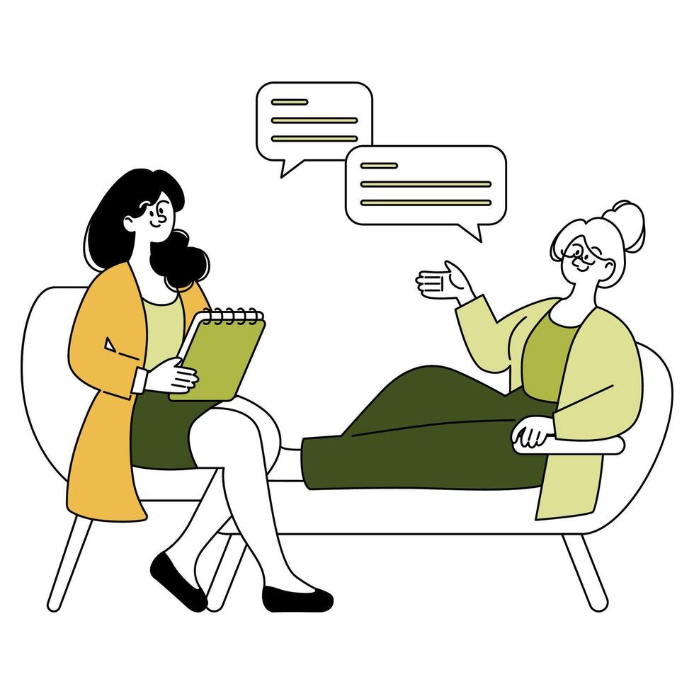 Older Businesswoman. Flat Illustration vector