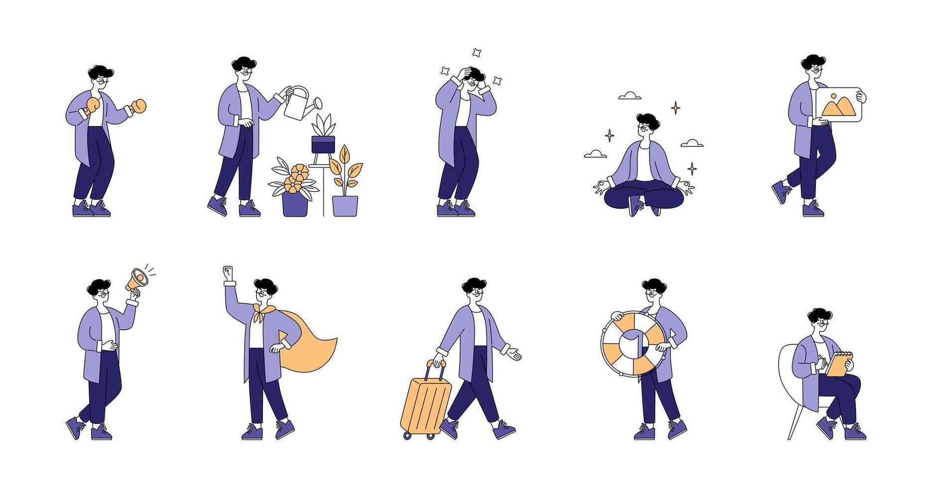 Business Man. Flat Illustration vector